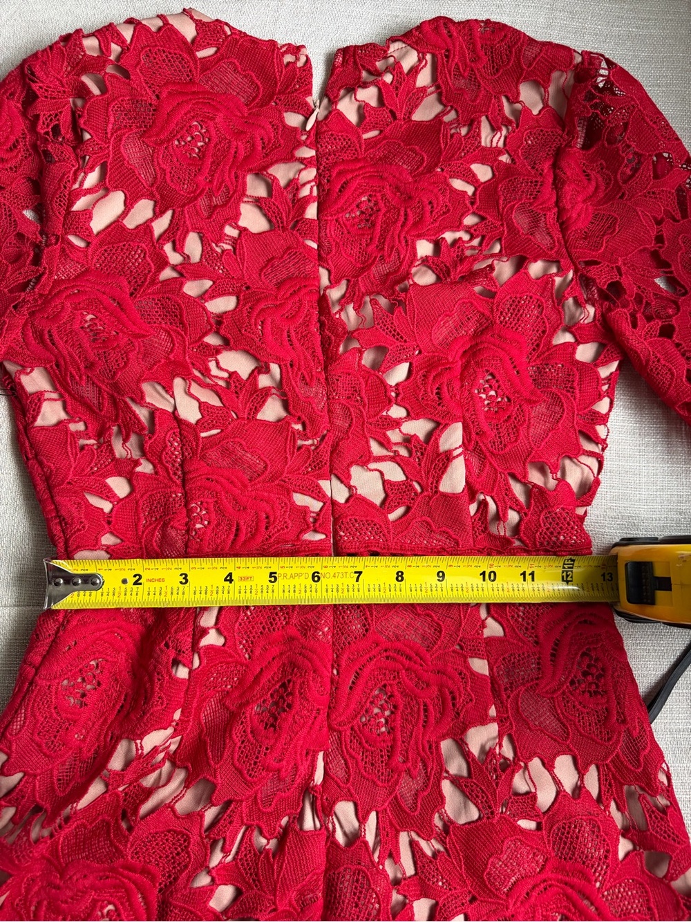 NWT Astr the Label Red Lace V-Neck Romper - Small - Picture 7 of 10
